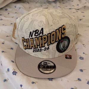 New Era NBA Champions Cream and Tan Snapback Cap